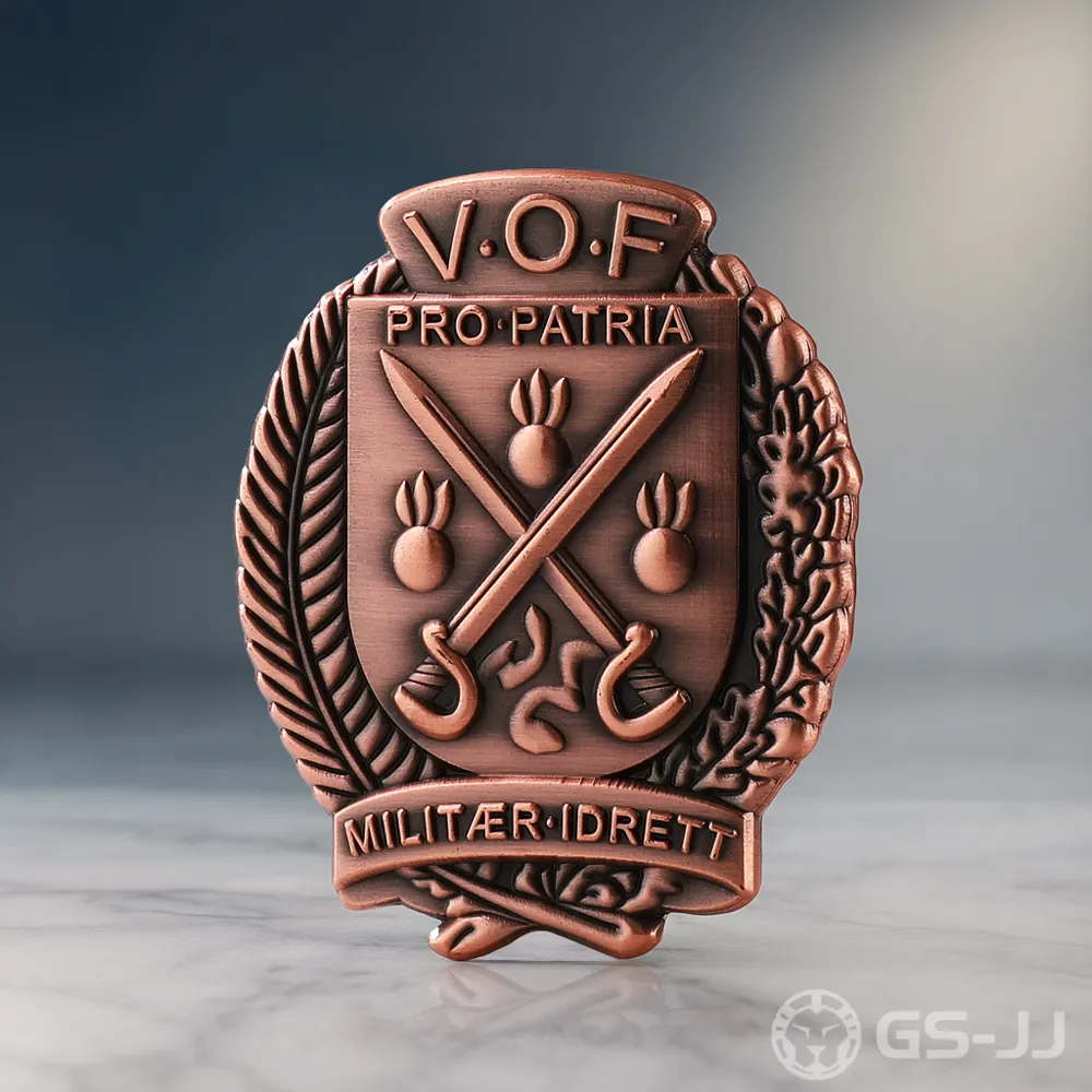 Custom V.O.F Militær Idrett Antique Copper Pin Custom V.O.F Militær Idrett Antique Copper Pin
