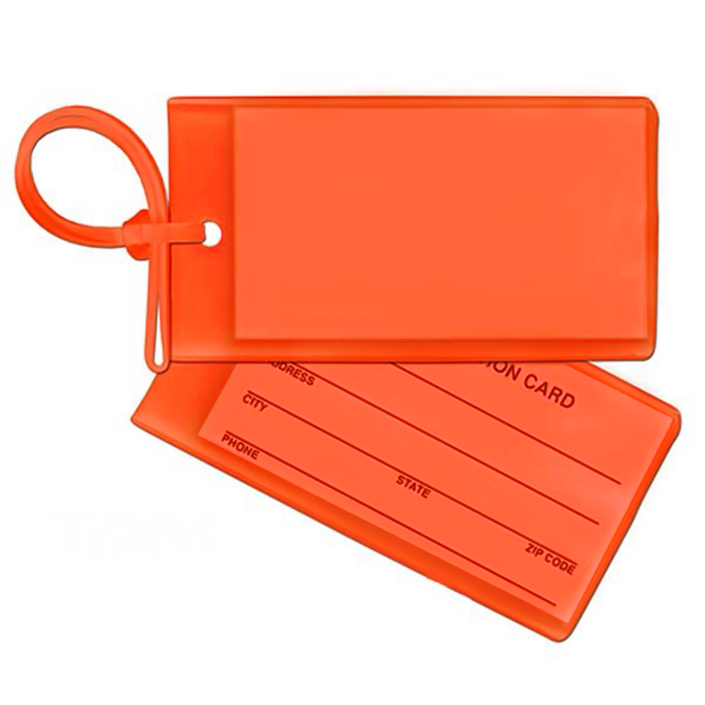 PVC Luggage Tags With Strap Red