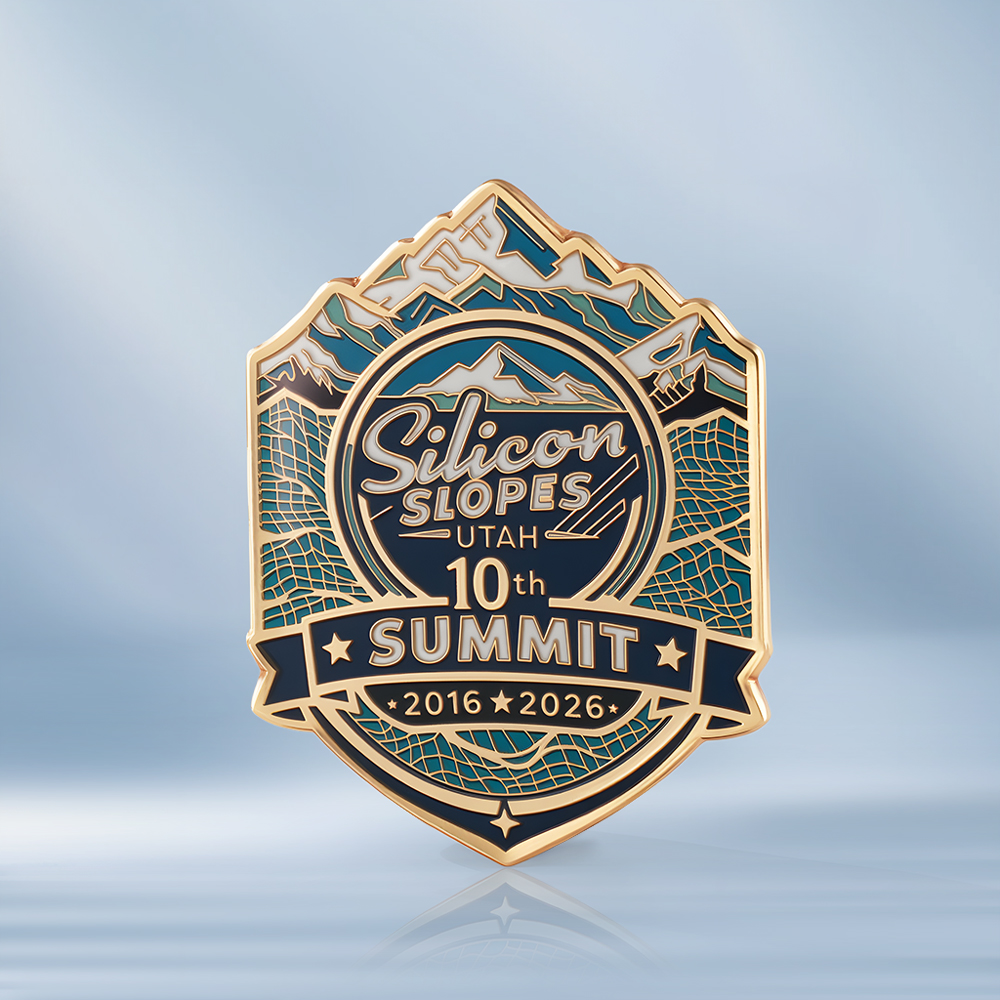 Silicon Slopes Utah 10th Summit Corporate Lapel Pin