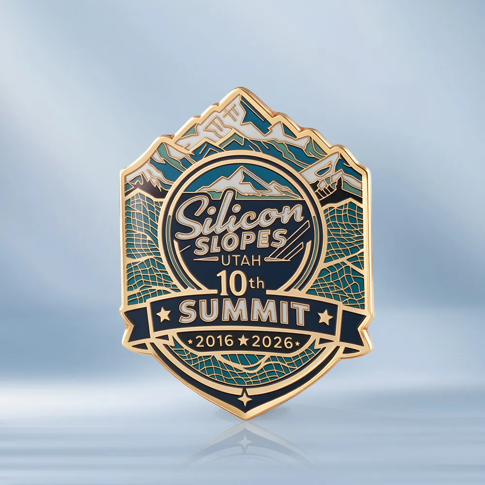 Silicon Slopes Utah 10th Summit Corporate Lapel Pin