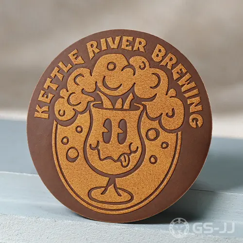 Cartoon Brewery Logo Leather Patch Cartoon Brewery Logo Leather Patch