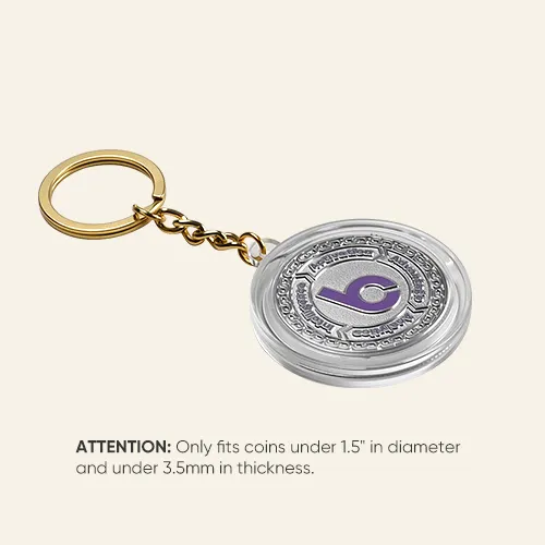 Acrylic Coin Capsule Keychain 40mm Acrylic Coin Capsule Keychain 40mm