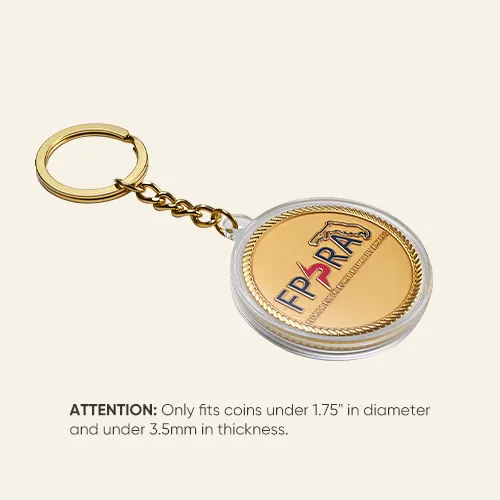 Acrylic Coin Capsule Keychain 45mm Acrylic Coin Capsule Keychain 45mm