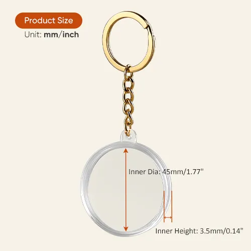 Acrylic Coin Capsule Keychain 45mm Acrylic Coin Capsule Keychain 45mm