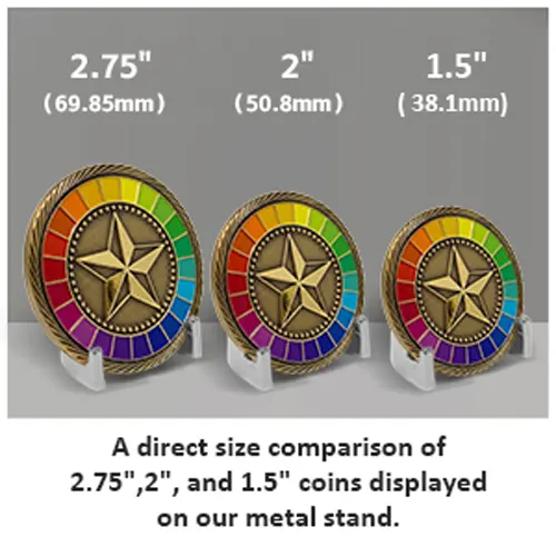 Metal Coin Stand - Shiny Silver Metal Coin Stand - Shiny Silver