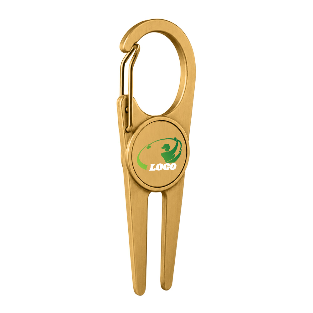 Emster Golf Divot Tool Antique Gold with Logo Emster Golf Divot Tool Antique Gold with Logo