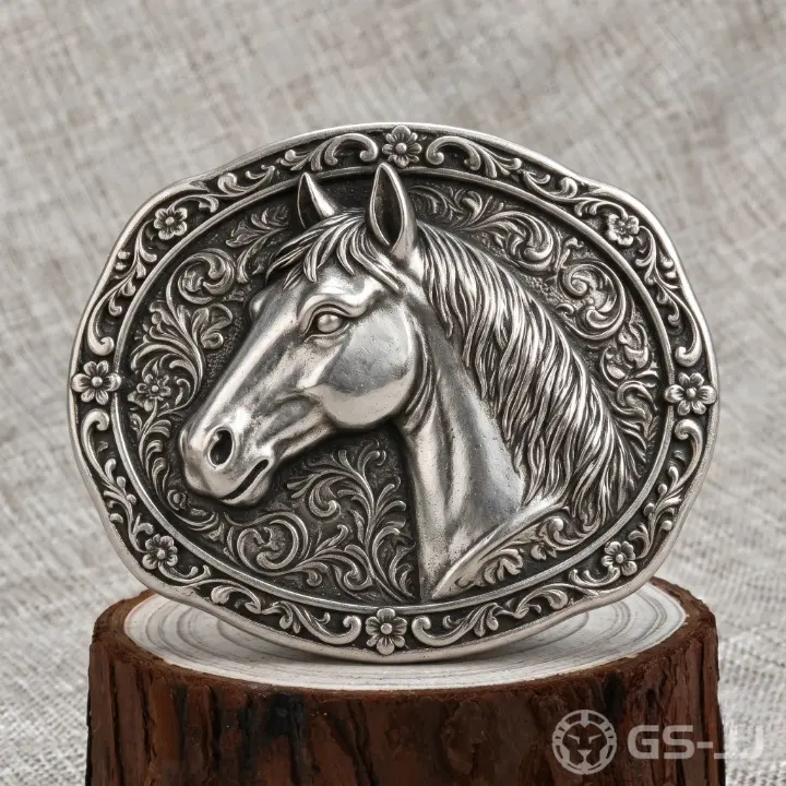 Silver Floral Horse Head Belt Buckles for Women Silver Floral Horse Head Belt Buckles for Women