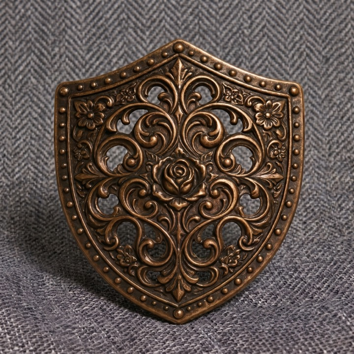 Vintage Hollow Rose Shield Belt Buckles for Women