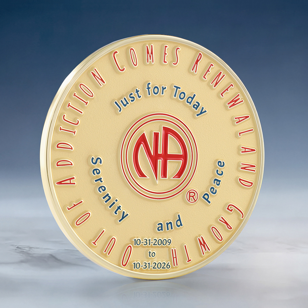 17 Years Sobriety NA Baseball Medallion Coin