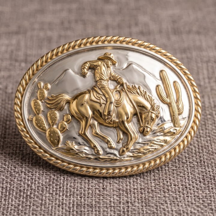 Cactus Desert Riding Cowboy Belt Buckles