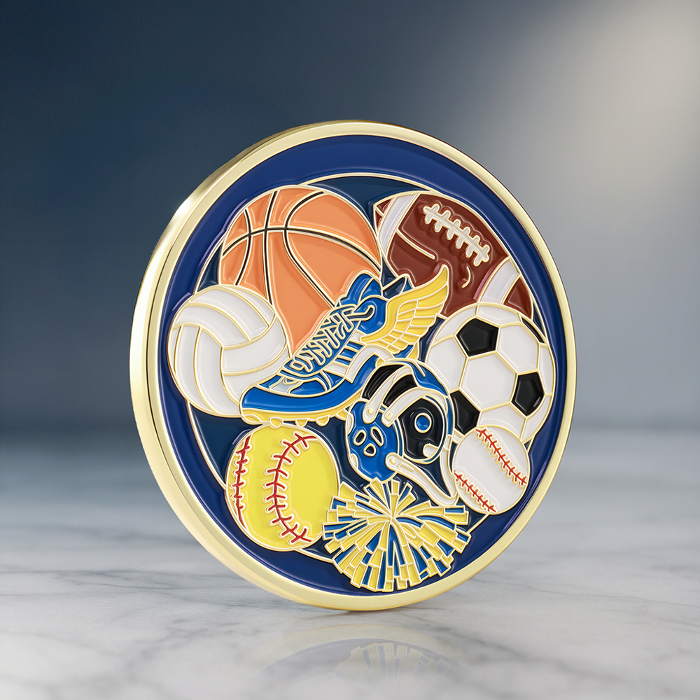 Hancock HS Tiger Varsity Letter Sports Coin