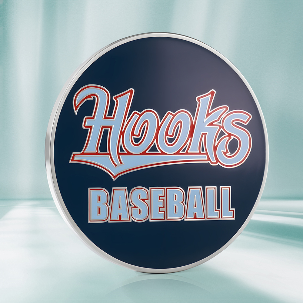Hooks Baseball Player of the Game Challenge Coin