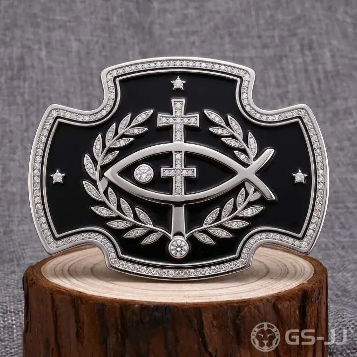 Christian Ichthys Rhinestone Belt Buckles For Men Christian Ichthys Rhinestone Belt Buckles For Men