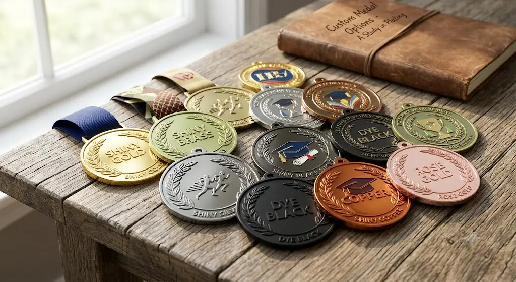 What is the Difference about Colors in Custom Medals?