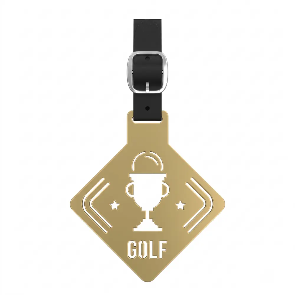 Cut Out Golf Bag Tags gold
