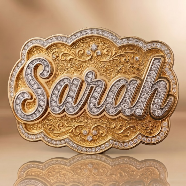 Rhinestone Custom Name Belt Buckles