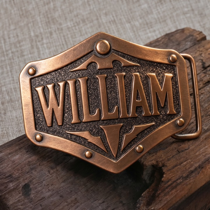  Brass Glitter Custom Name Belt Buckles
