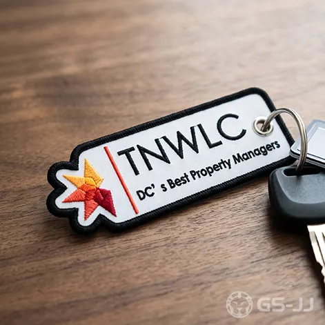 custom logo embroidered keychain custom logo embroidered keychain