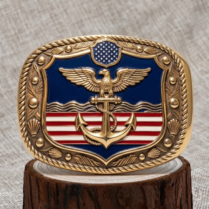 Navy Eagle Anchor Military Belt Buckles