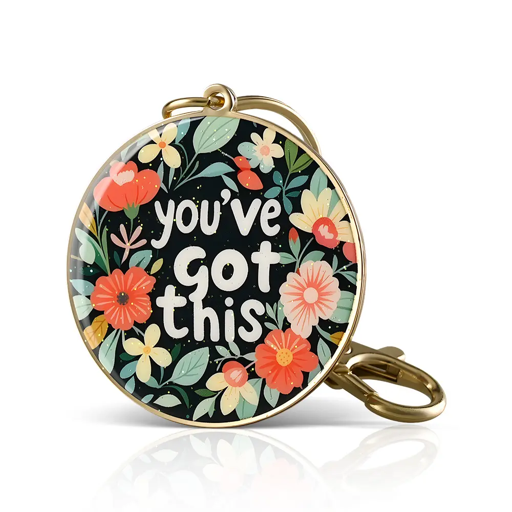 Glitter Epoxy Printed Keychains