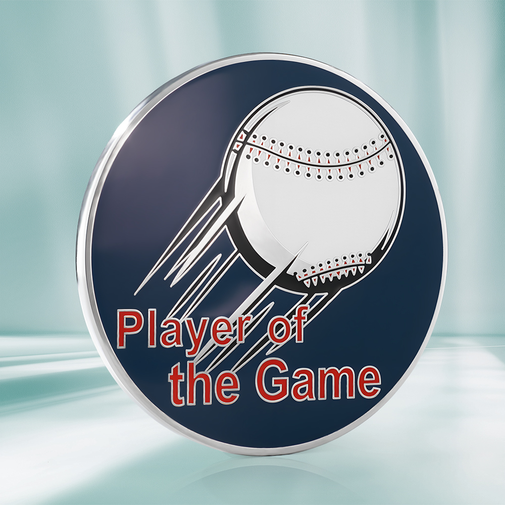 Hooks Baseball Player of the Game Challenge Coin