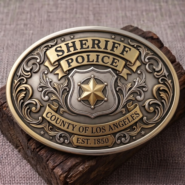 Los Angeles Sheriff Star Police Belt Buckle