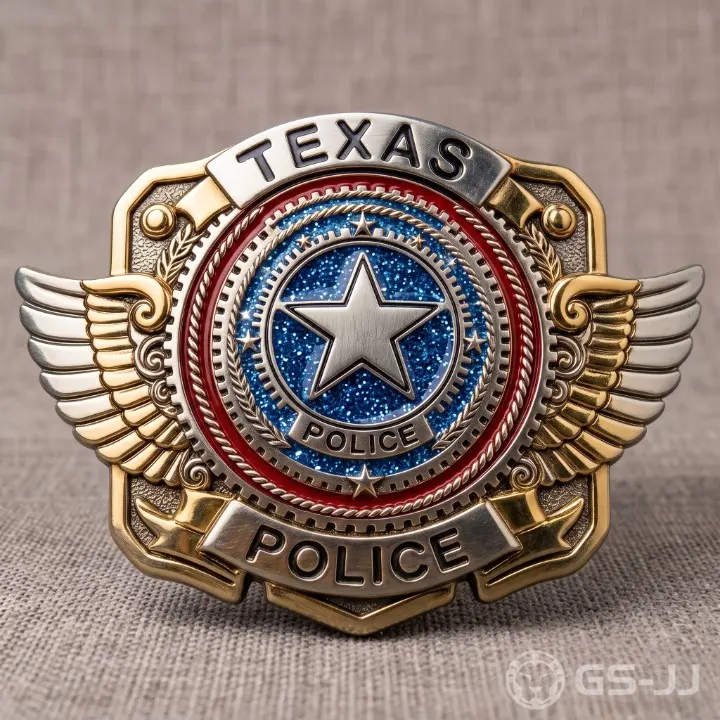 Texas Winged Star Police Belt Buckle Texas Winged Star Police Belt Buckle