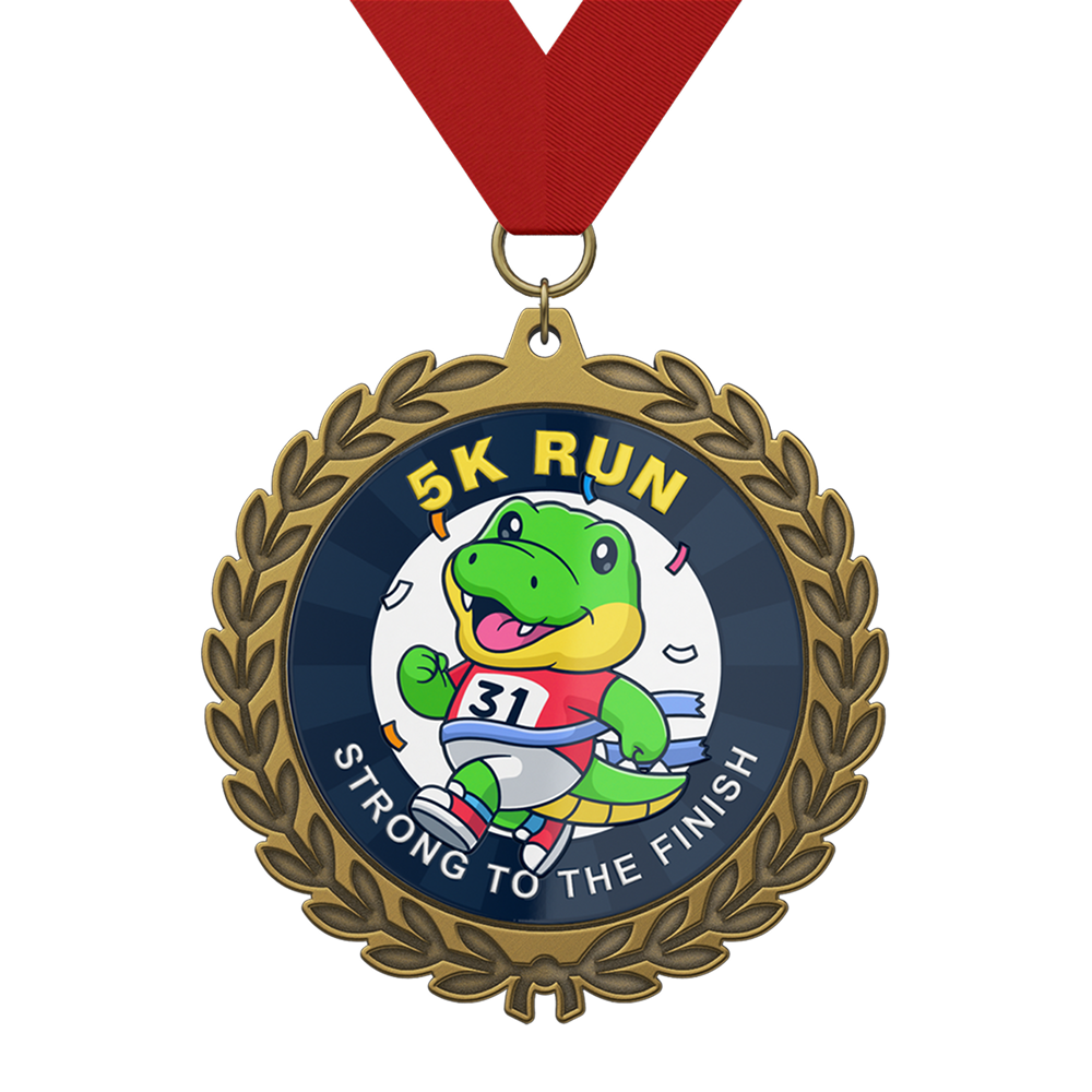 5K Fun Run Medal with Ribbon 5K Fun Run Medal with Ribbon