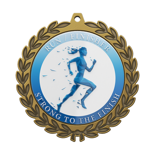 Strong To The Finish Runner Medal