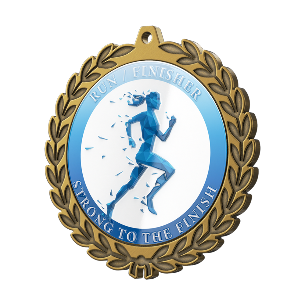Strong To The Finish Runner Medal Detail