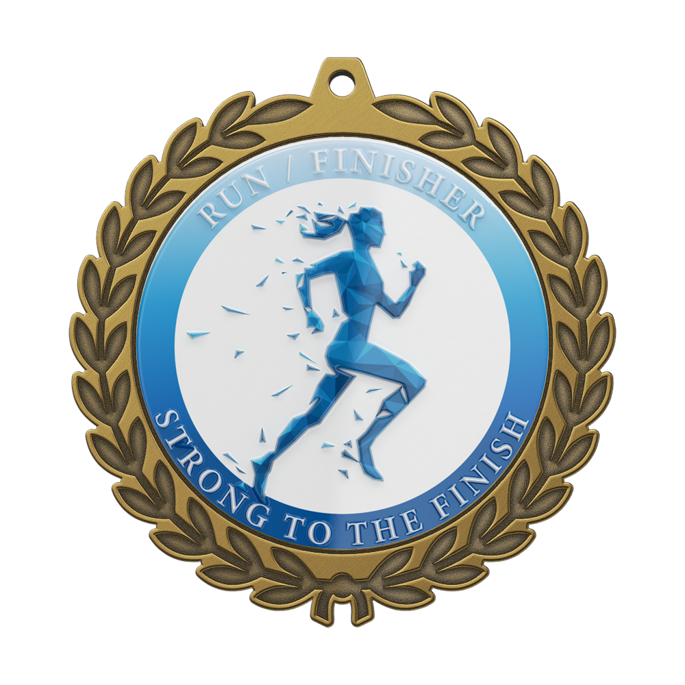 Strong To The Finish Runner Medald Front
