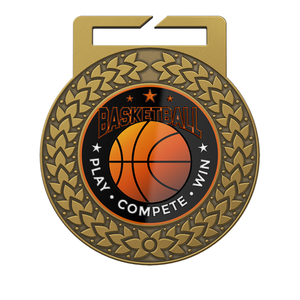 Custom Basketball Championship Medals Front Custom Basketball Championship Medals Front