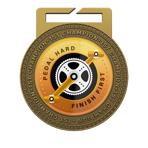 Custom Cycling Champion Medal