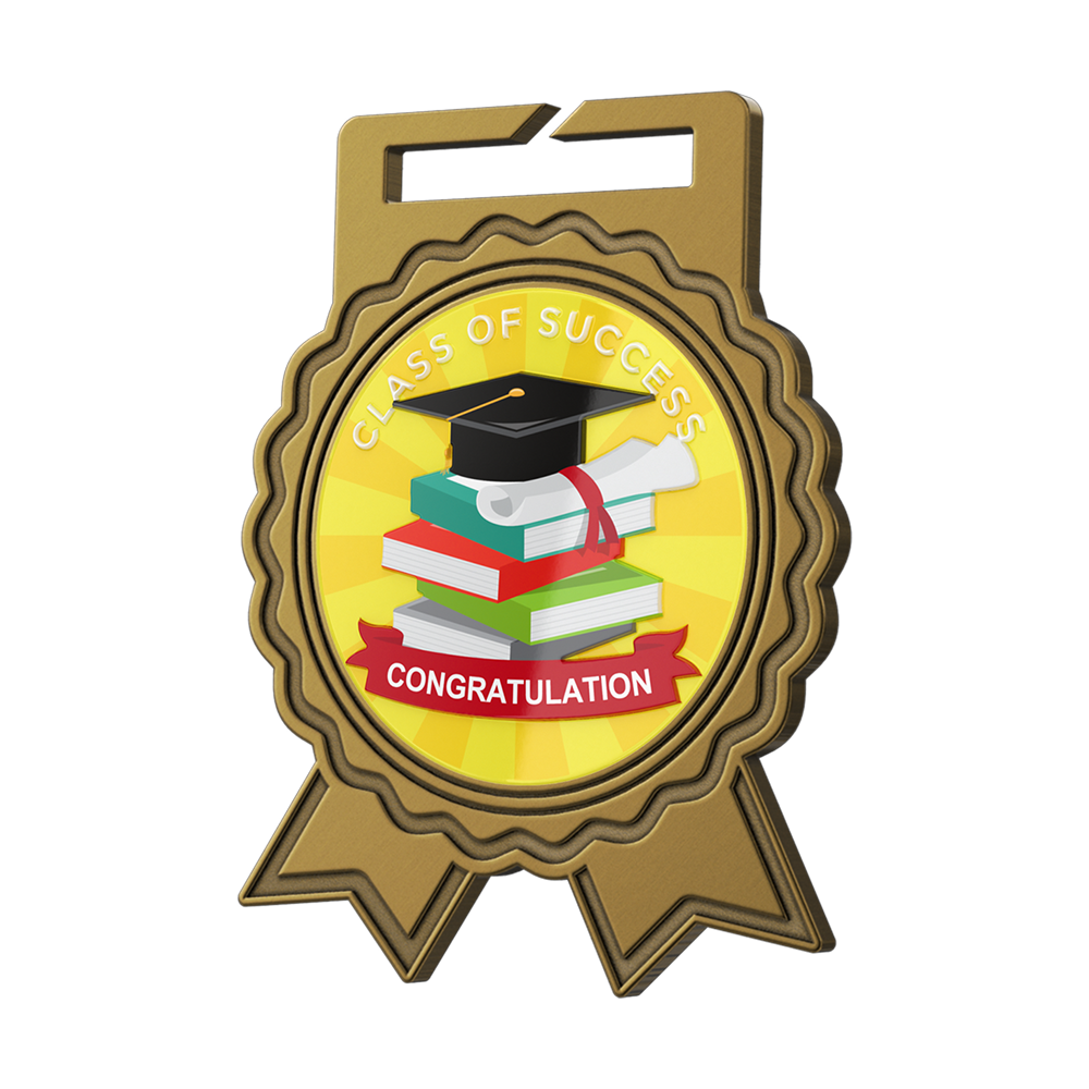 Custom Graduation Academic Medal Detail Custom Graduation Academic Medal Detail