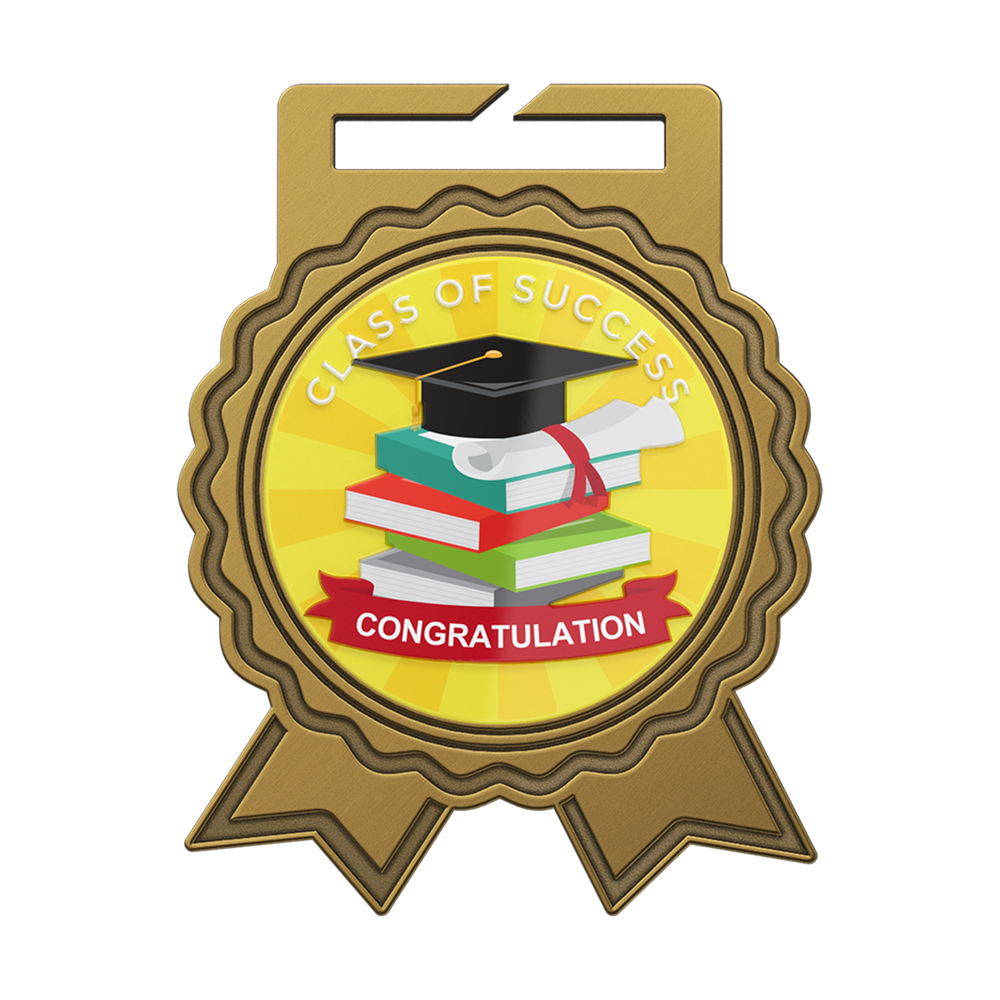 Custom Graduation Academic Medal Front Custom Graduation Academic Medal Front