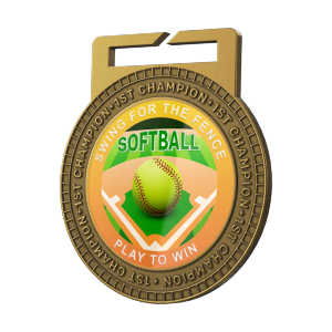 Custom Softball Champion Medal