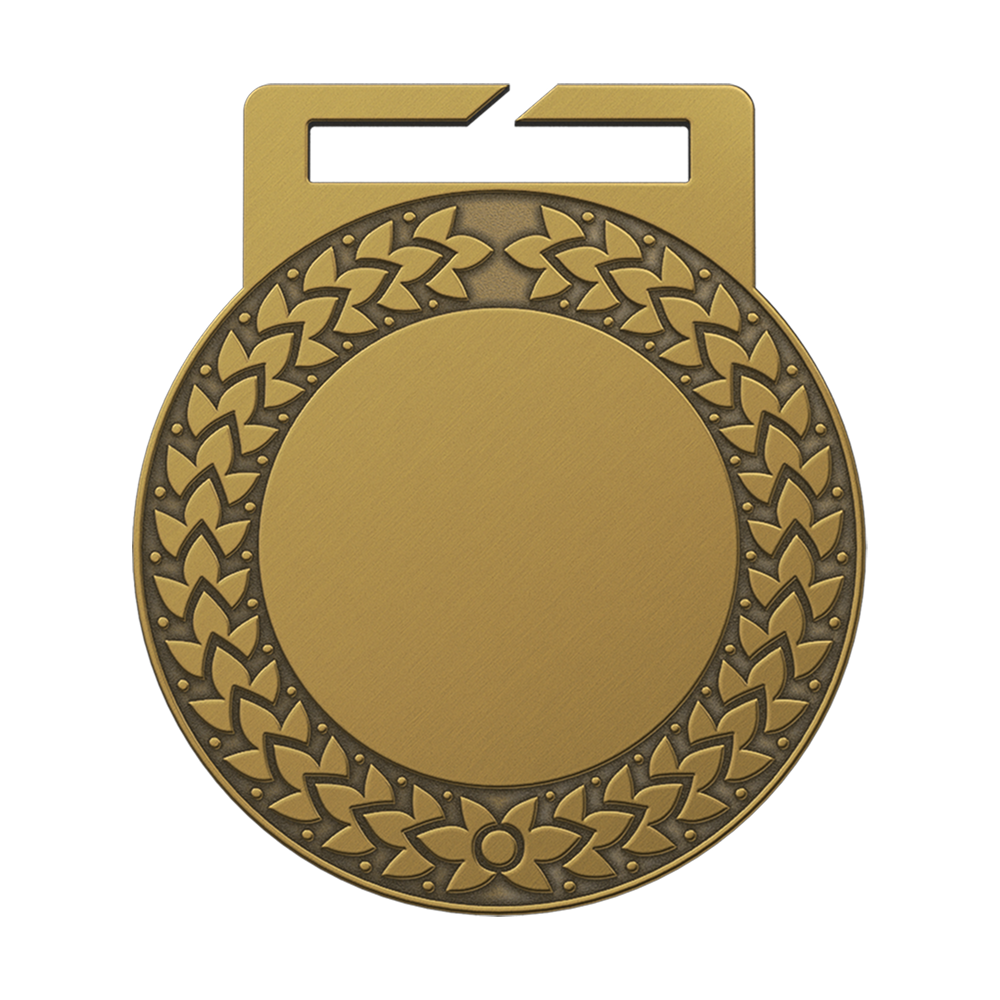 Custom Track And Field Medal Antique Gold