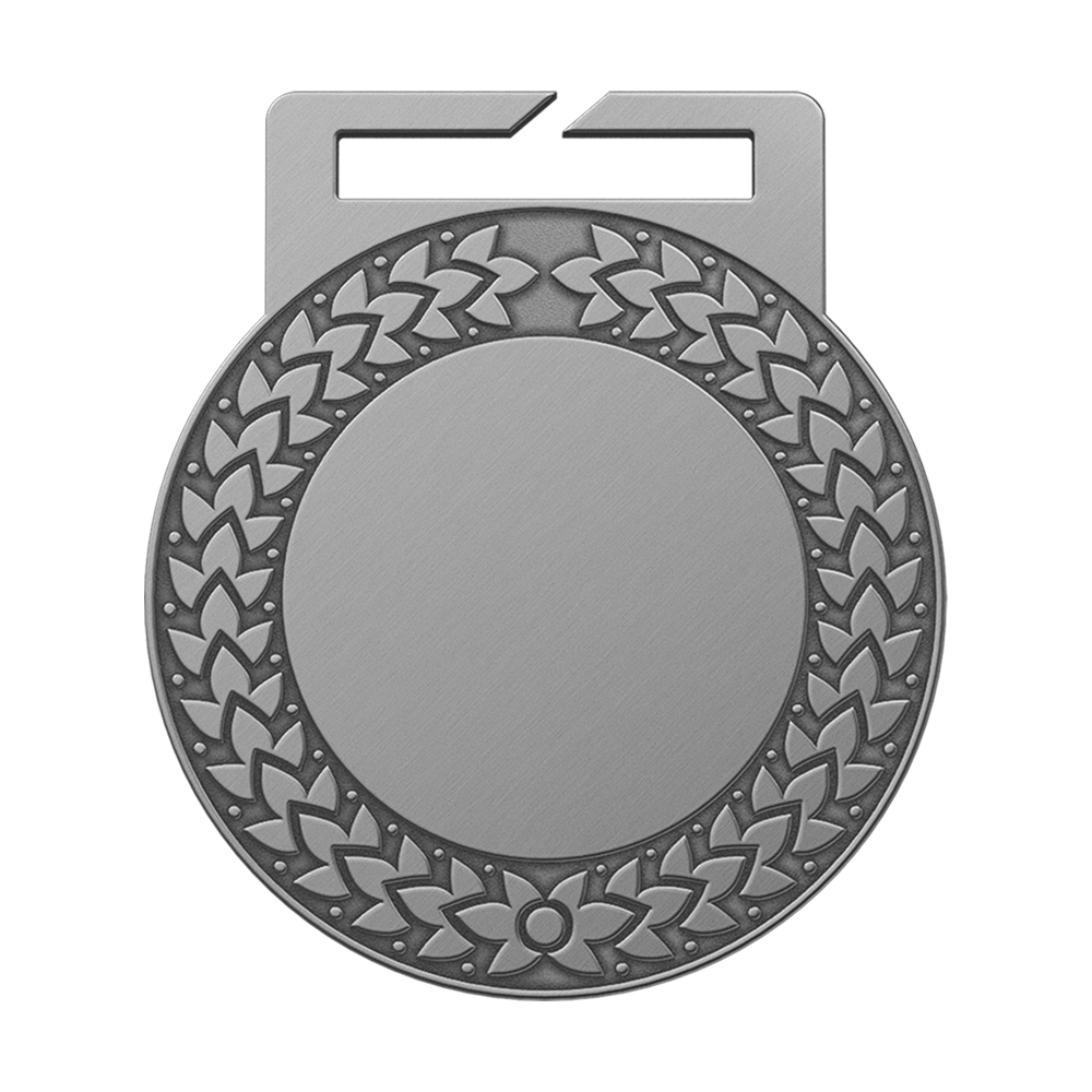 Custom Track And Field Medal Antique Sliver