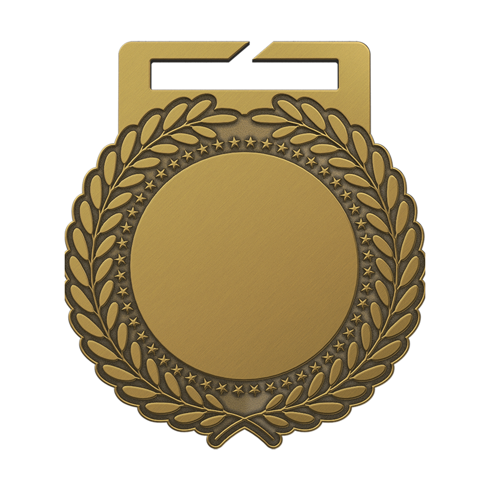 Sports Event Race Medal Antique Gold