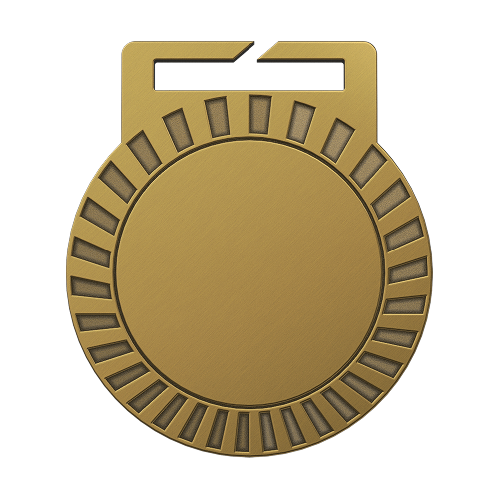 Swimming Achievement Medal Antique Gold