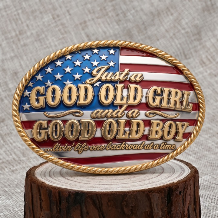 American Flag Country Couple Cool Belt Buckles