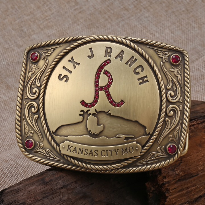 Ranch Bull Rhinestone Western Cool Belt Buckles