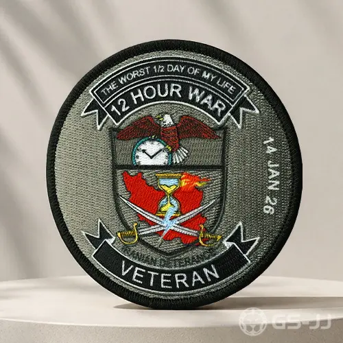 12 Hour War Veteran Full Embroidered + Full Printed Patches 12 Hour War Veteran Full Embroidered + Full Printed Patches