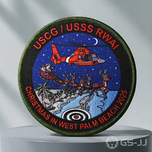 USCG Christmas Full Embroidered + Full Printed Patches USCG Christmas Full Embroidered + Full Printed Patches