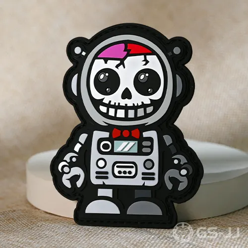 Robot Skull PVC Patches Robot Skull PVC Patches