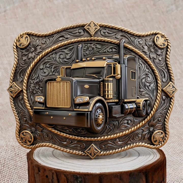 Classic Semi Truck Belt Buckle