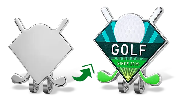 Custom Diamond-shaped Hat Clip Ball Markers Custom Diamond-shaped Hat Clip Ball Markers