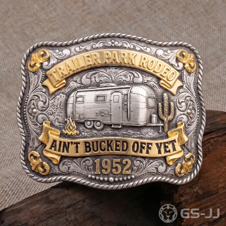 Trailer Park Rodeo RV Trailer Belt Buckle Trailer Park Rodeo RV Trailer Belt Buckle