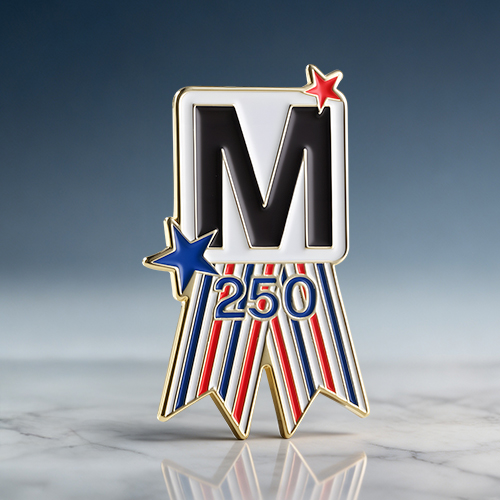 M 250 Ribbon Star Magnetic Pin