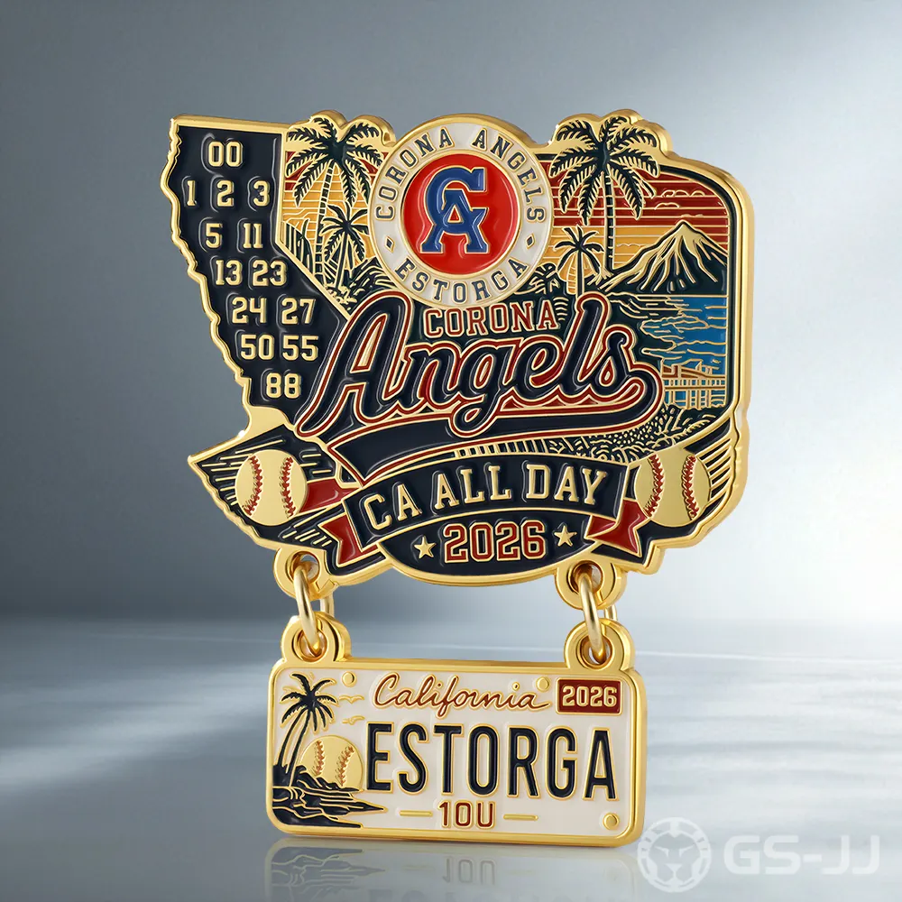 Corona Angels Baseball Chain Pin Corona Angels Baseball Chain Pin